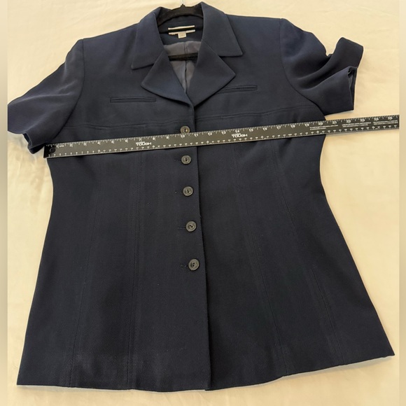 Dressbarn Black Short Sleeve Blazer Career Jacket - Size 14 - Picture 4 of 8